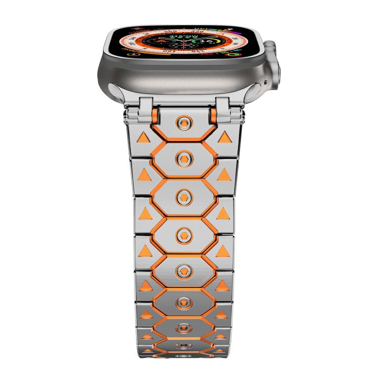For Apple Watch 46mm / 49mm / 45mm / 44mm Octagonal Stainless Steel  Watch