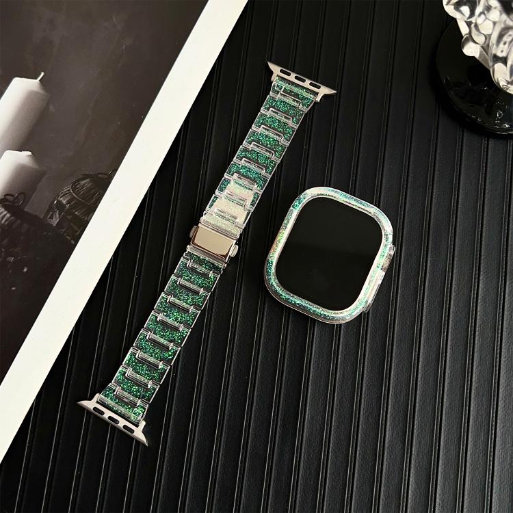 For Apple Watch 49mm  Chameleon PC Case Epoxy Resin Watch Band