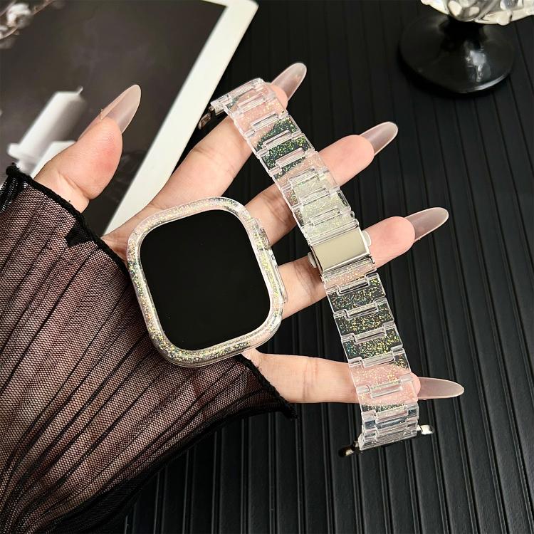 For Apple Watch 49mm  Chameleon PC Case Epoxy Resin Watch Band