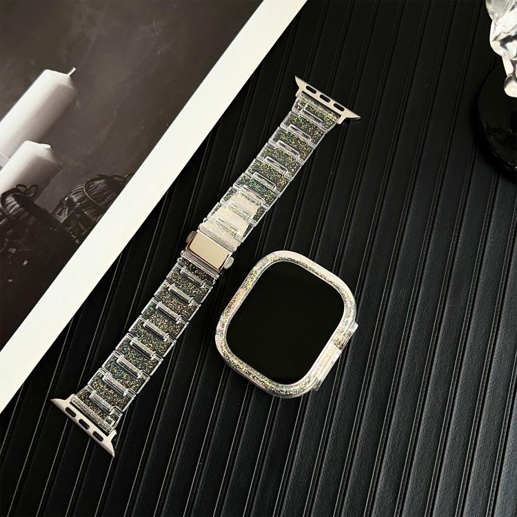 For Apple Watch 49mm  Chameleon PC Case Epoxy Resin Watch Band