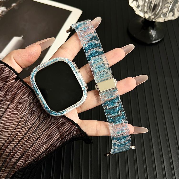 For Apple Watch 49mm  Chameleon PC Case Epoxy Resin Watch Band
