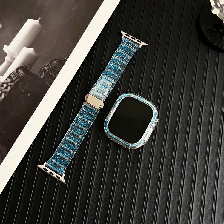 For Apple Watch 49mm  Chameleon PC Case Epoxy Resin Watch Band