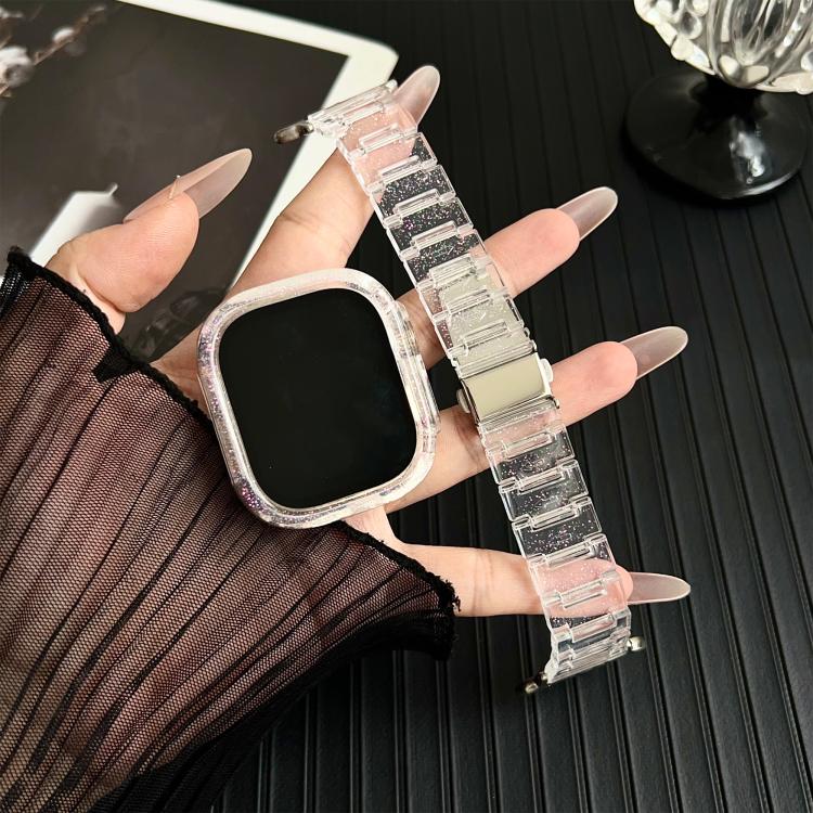 For Apple Watch 40mm / 41mm Chameleon PC Case Epoxy Resin Watch Band