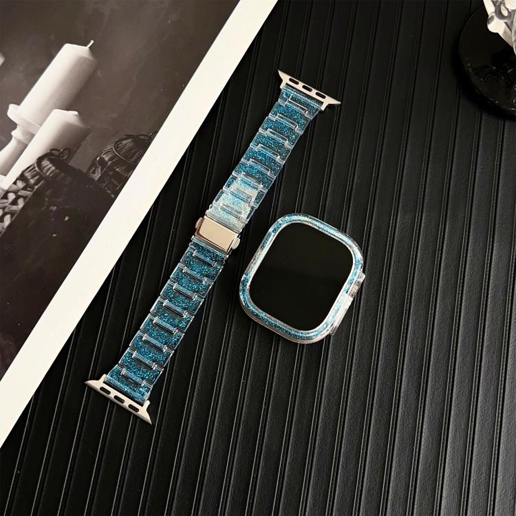 For Apple Watch 44mm / 45mm Chameleon PC Case Epoxy Resin Watch Band