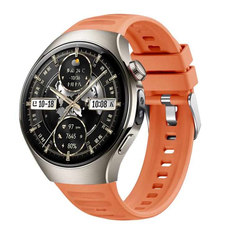 For Huawei Watch 5 46mm Corrugated Silicone Watch Band