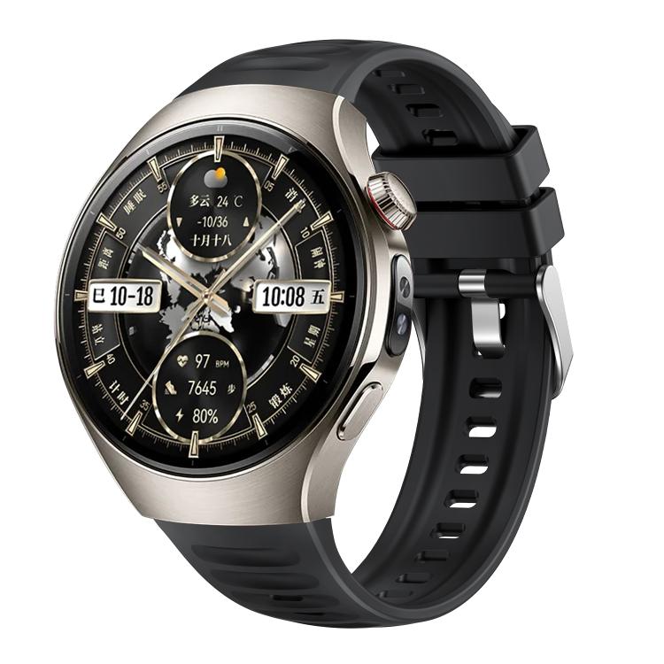 For Huawei Watch 5 46mm Corrugated Silicone Watch Band