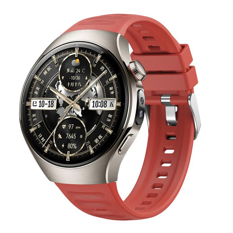 For Huawei Watch 5 46mm Corrugated Silicone Watch Band