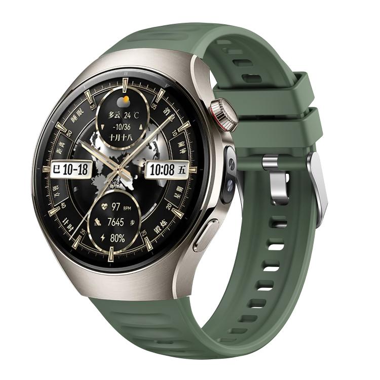 For Huawei Watch 5 46mm Corrugated Silicone Watch Band
