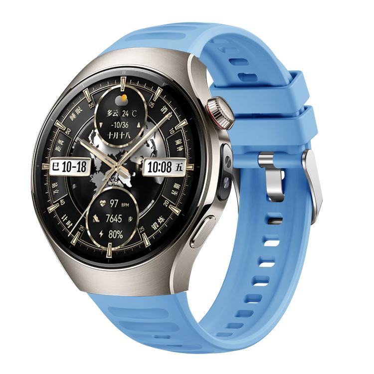 For Huawei Watch 5 46mm Corrugated Silicone Watch Band