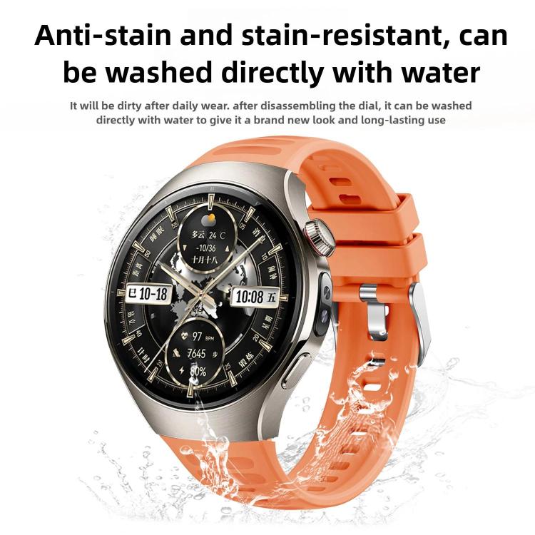 For Huawei Watch 5 46mm Corrugated Silicone Watch Band