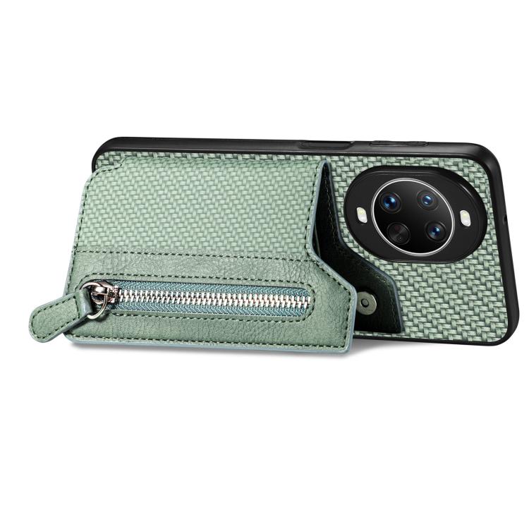 For Huawei nova 14 Pro Carbon Fiber Horizontal Flip Zipper Wallet Phone Case
