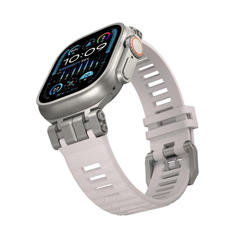 For Apple Watch 46mm / 49mm / 45mm / 44mm H016 Functional Series Twill Texture TPU Watch Band