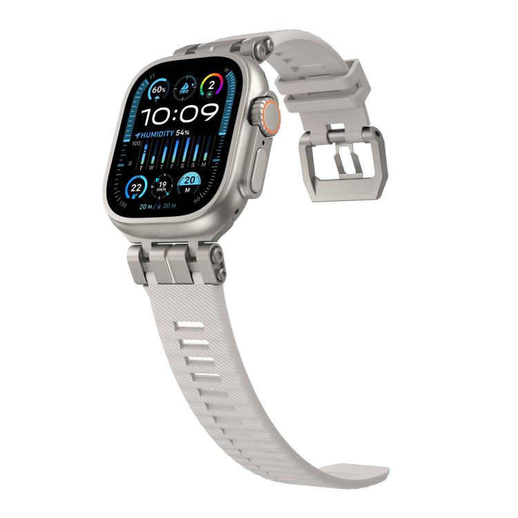 For Apple Watch 46mm / 49mm / 45mm / 44mm H016 Functional Series Twill Texture TPU Watch Band