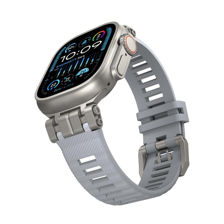 For Apple Watch 46mm / 49mm / 45mm / 44mm H016 Functional Series Twill Texture TPU Watch Band