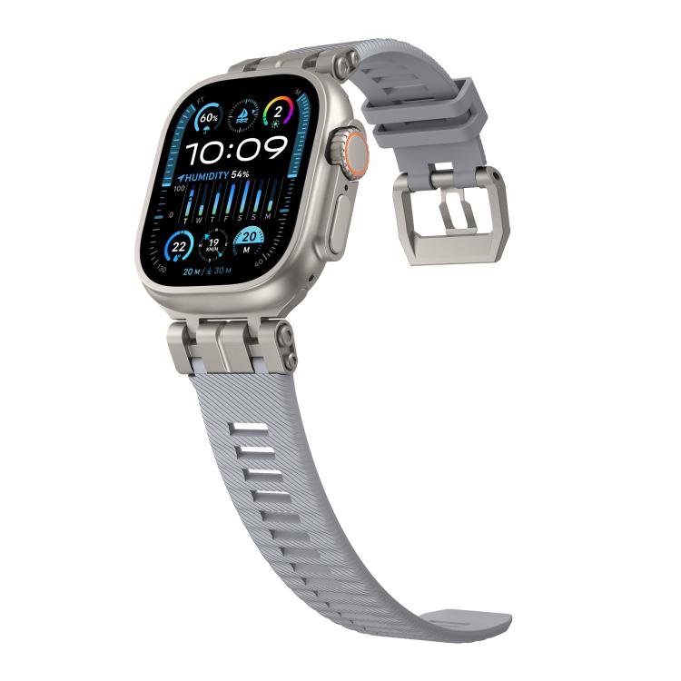 For Apple Watch 46mm / 49mm / 45mm / 44mm H016 Functional Series Twill Texture TPU Watch Band