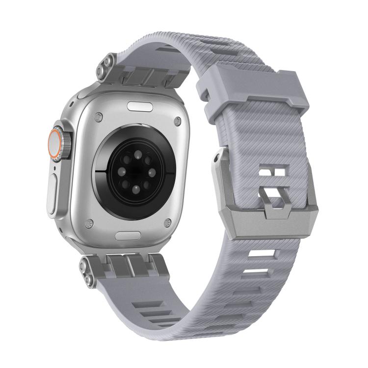 For Apple Watch 46mm / 49mm / 45mm / 44mm H016 Functional Series Twill Texture TPU Watch Band