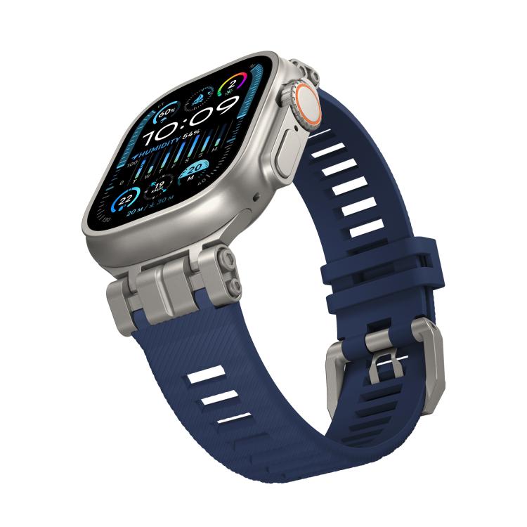For Apple Watch 46mm / 49mm / 45mm / 44mm H016 Functional Series Twill Texture TPU Watch Band