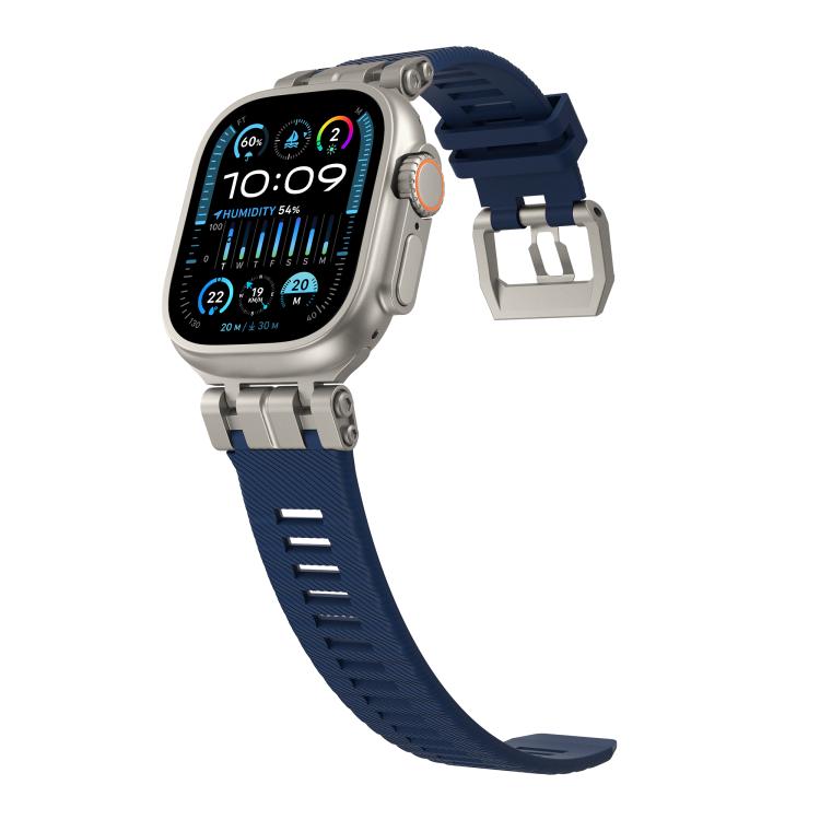 For Apple Watch 46mm / 49mm / 45mm / 44mm H016 Functional Series Twill Texture TPU Watch Band