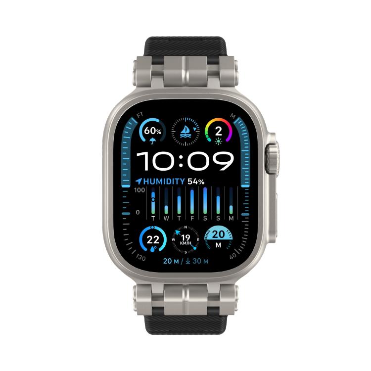 For Apple Watch 46mm / 49mm / 45mm / 44mm H016 Functional Series Twill Texture TPU Watch Band