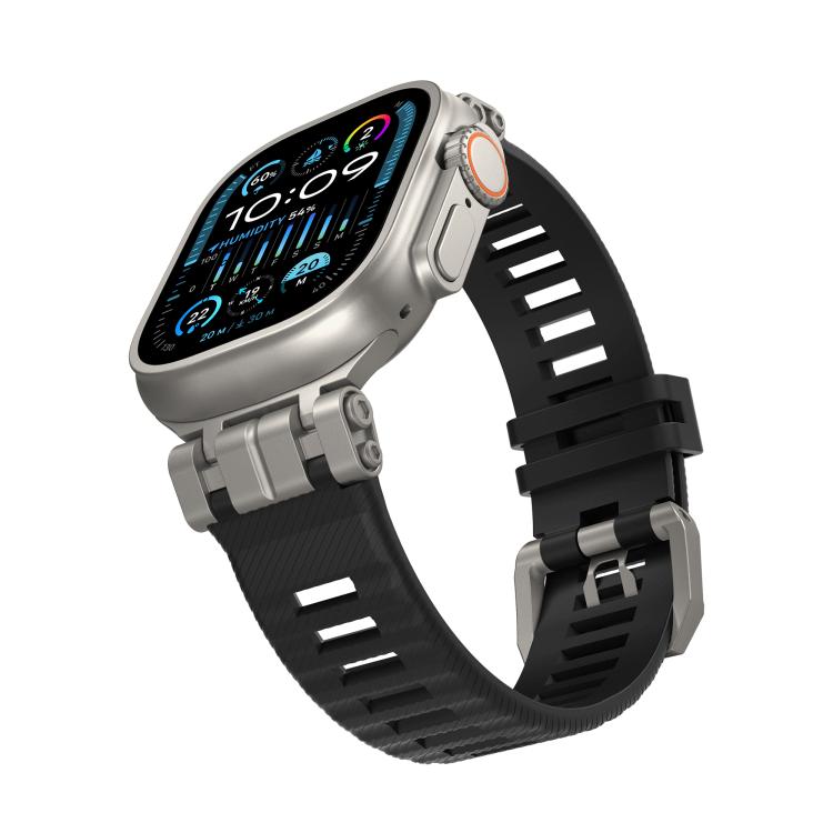 For Apple Watch 46mm / 49mm / 45mm / 44mm H016 Functional Series Twill Texture TPU Watch Band