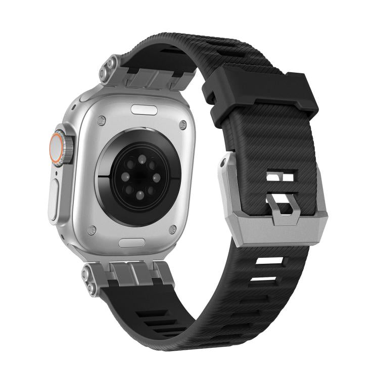 For Apple Watch 46mm / 49mm / 45mm / 44mm H016 Functional Series Twill Texture TPU Watch Band