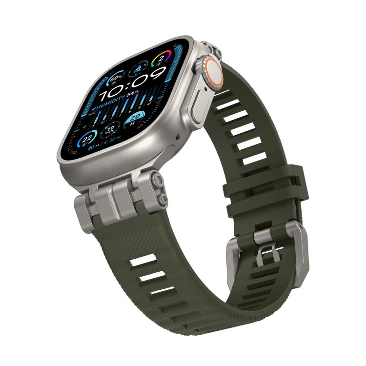 For Apple Watch 46mm / 49mm / 45mm / 44mm H016 Functional Series Twill Texture TPU Watch Band