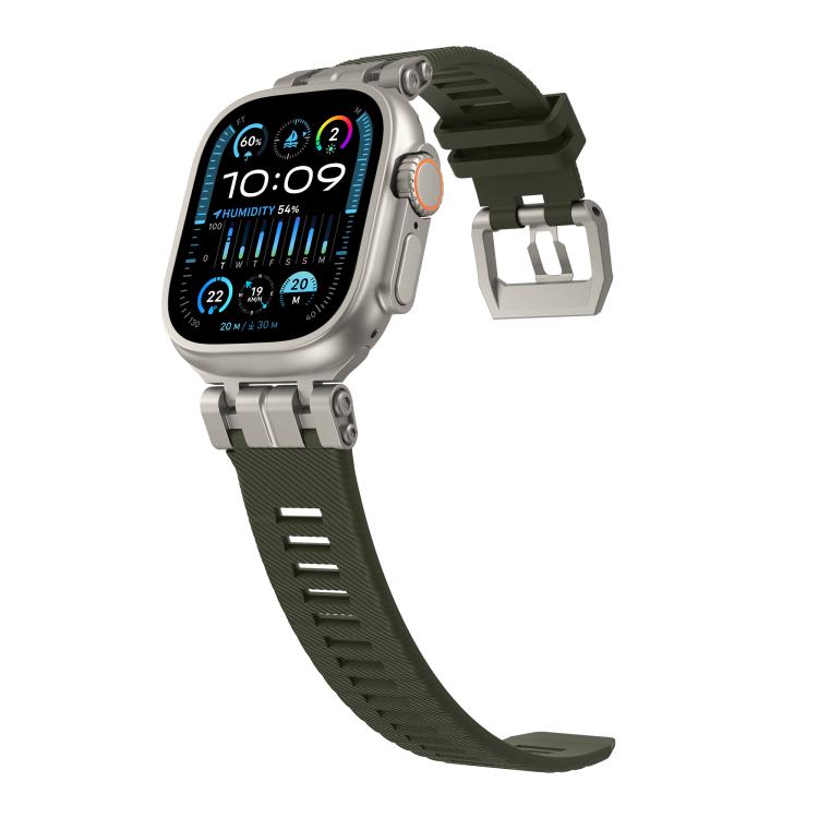 For Apple Watch 46mm / 49mm / 45mm / 44mm H016 Functional Series Twill Texture TPU Watch Band