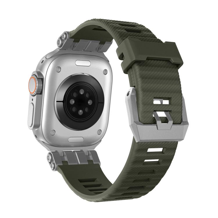 For Apple Watch 46mm / 49mm / 45mm / 44mm H016 Functional Series Twill Texture TPU Watch Band