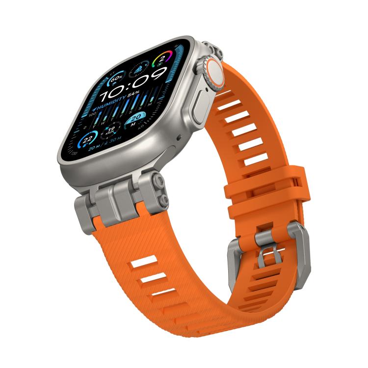 For Apple Watch 46mm / 49mm / 45mm / 44mm H016 Functional Series Twill Texture TPU Watch Band