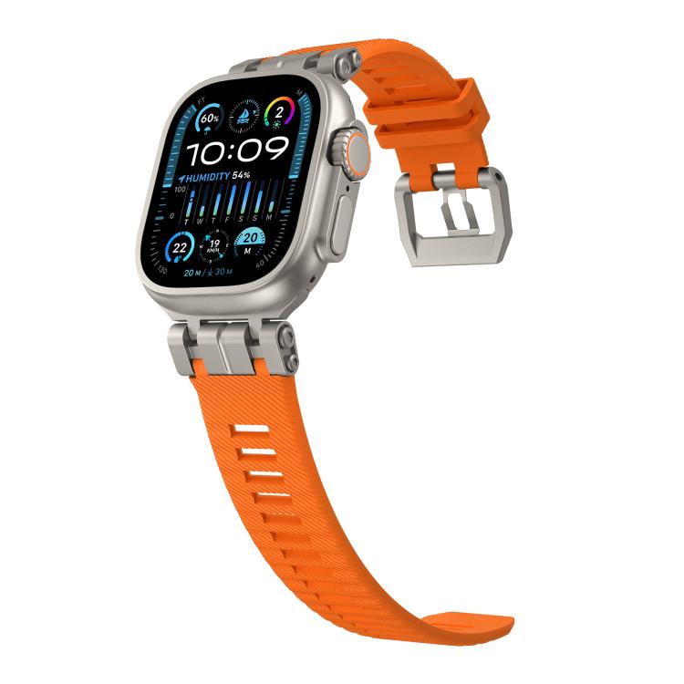 For Apple Watch 46mm / 49mm / 45mm / 44mm H016 Functional Series Twill Texture TPU Watch Band