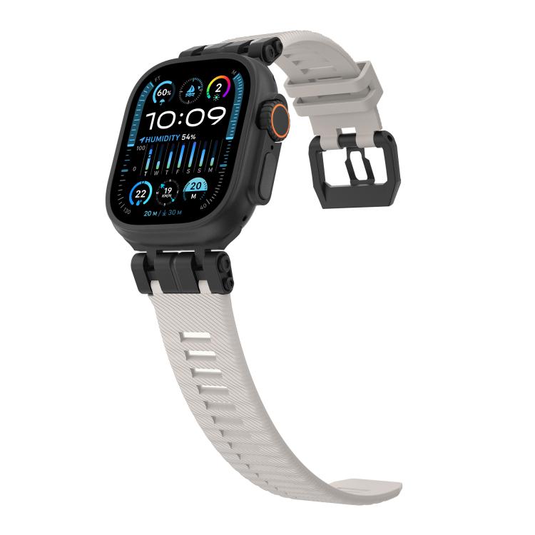 For Apple Watch 46mm / 49mm / 45mm / 44mm H016 Functional Series Twill Texture TPU Watch Band