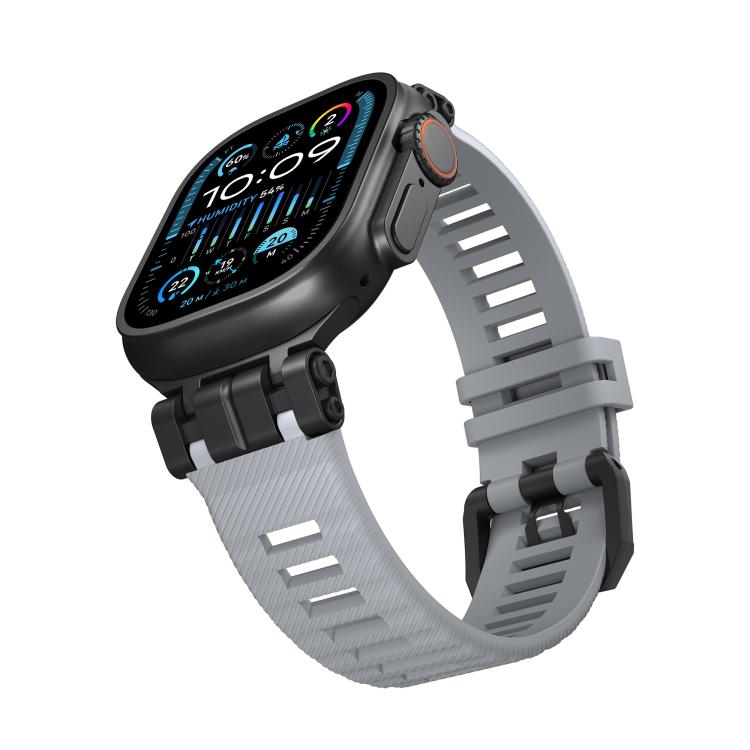 For Apple Watch 46mm / 49mm / 45mm / 44mm H016 Functional Series Twill Texture TPU Watch Band
