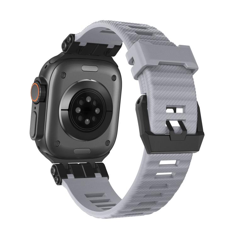 For Apple Watch 46mm / 49mm / 45mm / 44mm H016 Functional Series Twill Texture TPU Watch Band
