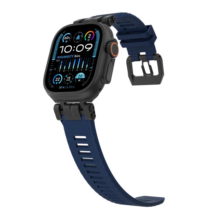 For Apple Watch 46mm / 49mm / 45mm / 44mm H016 Functional Series Twill Texture TPU Watch Band