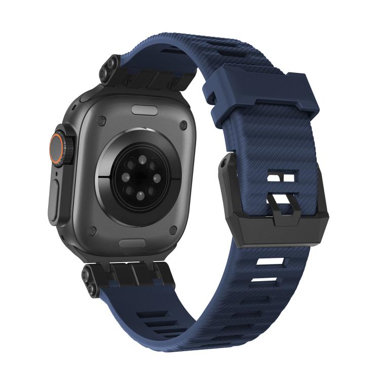 For Apple Watch 46mm / 49mm / 45mm / 44mm H016 Functional Series Twill Texture TPU Watch Band