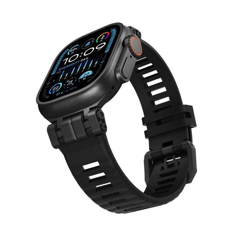 For Apple Watch 46mm / 49mm / 45mm / 44mm H016 Functional Series Twill Texture TPU Watch Band
