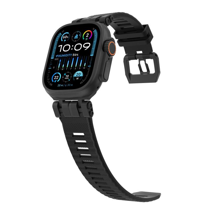 For Apple Watch 46mm / 49mm / 45mm / 44mm H016 Functional Series Twill Texture TPU Watch Band