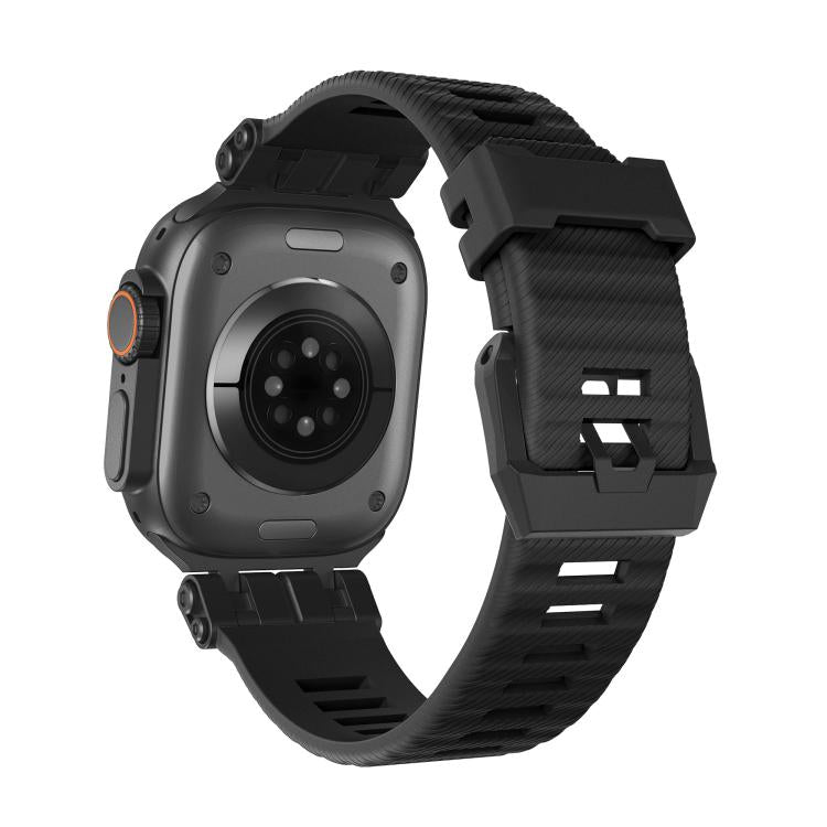 For Apple Watch 46mm / 49mm / 45mm / 44mm H016 Functional Series Twill Texture TPU Watch Band