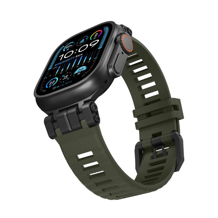 For Apple Watch 46mm / 49mm / 45mm / 44mm H016 Functional Series Twill Texture TPU Watch Band