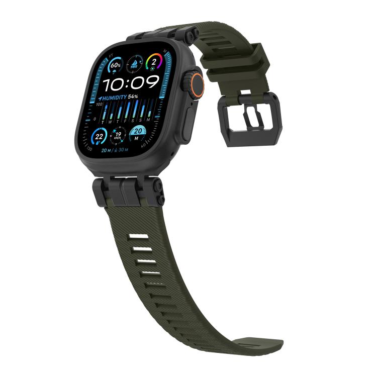 For Apple Watch 46mm / 49mm / 45mm / 44mm H016 Functional Series Twill Texture TPU Watch Band