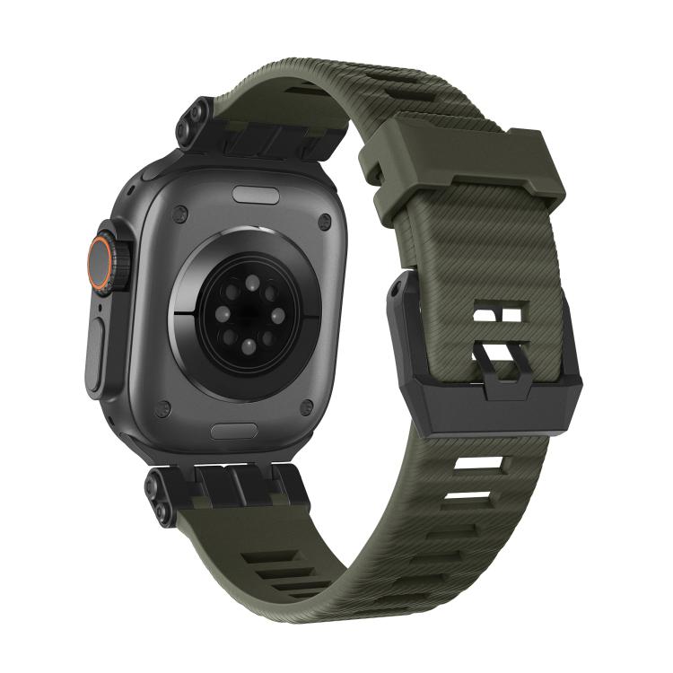 For Apple Watch 46mm / 49mm / 45mm / 44mm H016 Functional Series Twill Texture TPU Watch Band