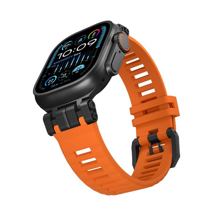 For Apple Watch 46mm / 49mm / 45mm / 44mm H016 Functional Series Twill Texture TPU Watch Band