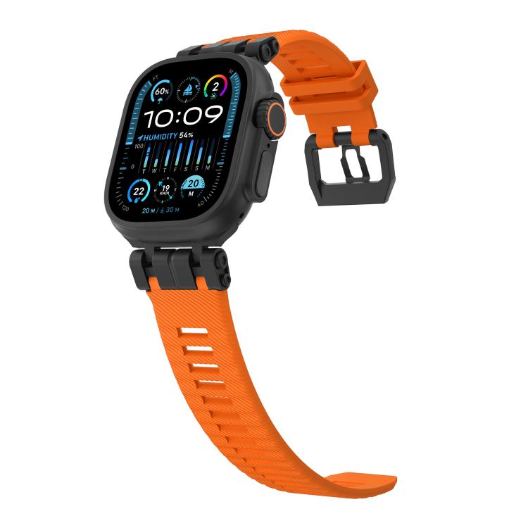 For Apple Watch 46mm / 49mm / 45mm / 44mm H016 Functional Series Twill Texture TPU Watch Band