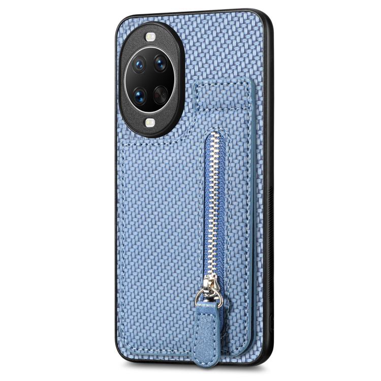 For Huawei nova 14 Carbon Fiber Vertical Flip Zipper Phone Case