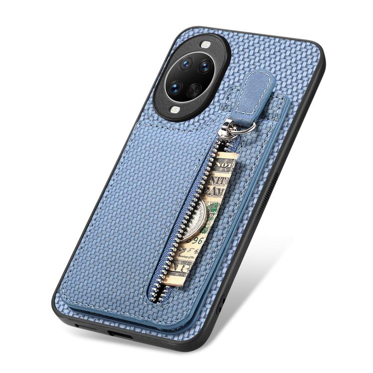 For Huawei nova 14 Carbon Fiber Vertical Flip Zipper Phone Case