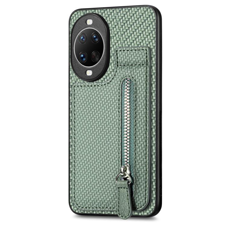 For Huawei nova 14 Carbon Fiber Vertical Flip Zipper Phone Case