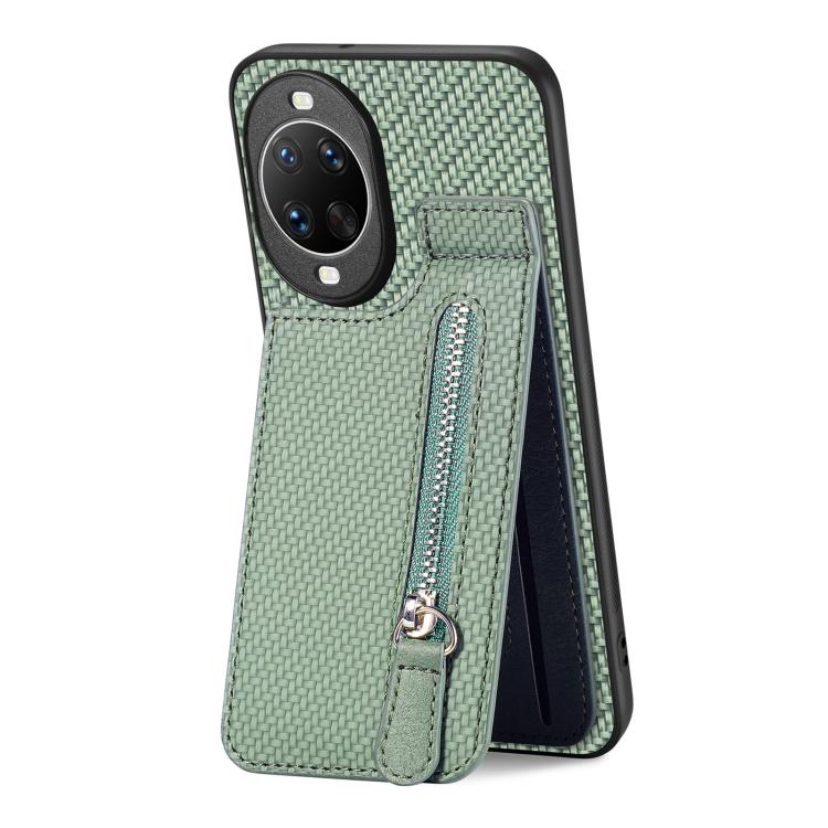 For Huawei nova 14 Carbon Fiber Vertical Flip Zipper Phone Case