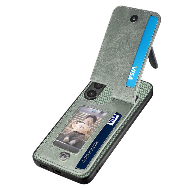 For Huawei nova 14 Pro Carbon Fiber Vertical Flip Zipper Phone Case
