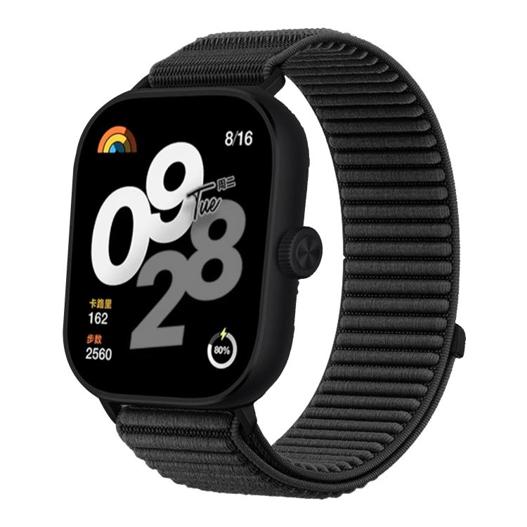 For Redmi Watch 6 / Watch 5 / Watch 4 Woven Nylon Hook And Loop Fastener Metal Interface Watch Band