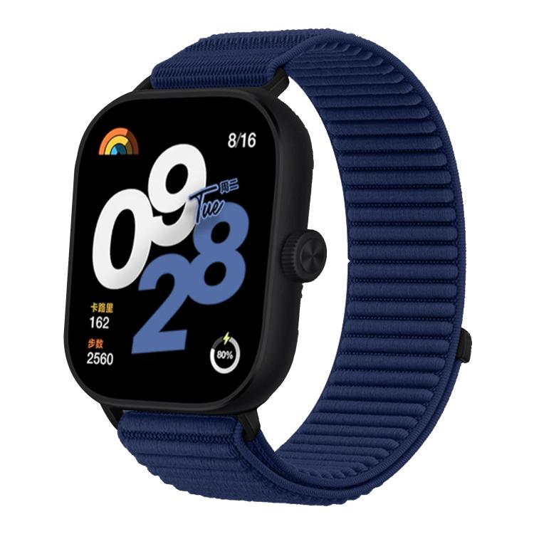 For Redmi Watch 6 / Watch 5 / Watch 4 Woven Nylon Hook And Loop Fastener Metal Interface Watch Band
